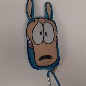 NWOT Nickelodeon Nick Box Rocko's Modern Life Keychain Zip Foldable Shopping Bag
